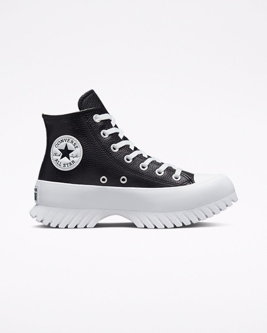 Tenisky Vysoke Converse Chuck Taylor All Star Lugged 2.0 Kozene Panske Čierne Biele | SK G5AFH3